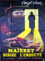 Maigret dirige l'enquête (Pathé, 1956). France 120 x 160.